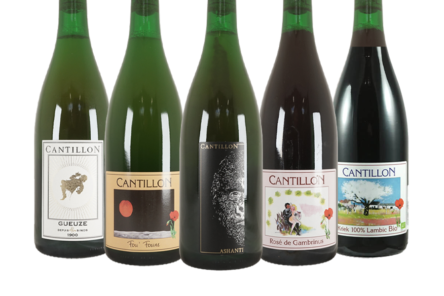 Bierflaschen, Lambic-Bier, Grünes Glas, Cantillon-Bier, Sortiment