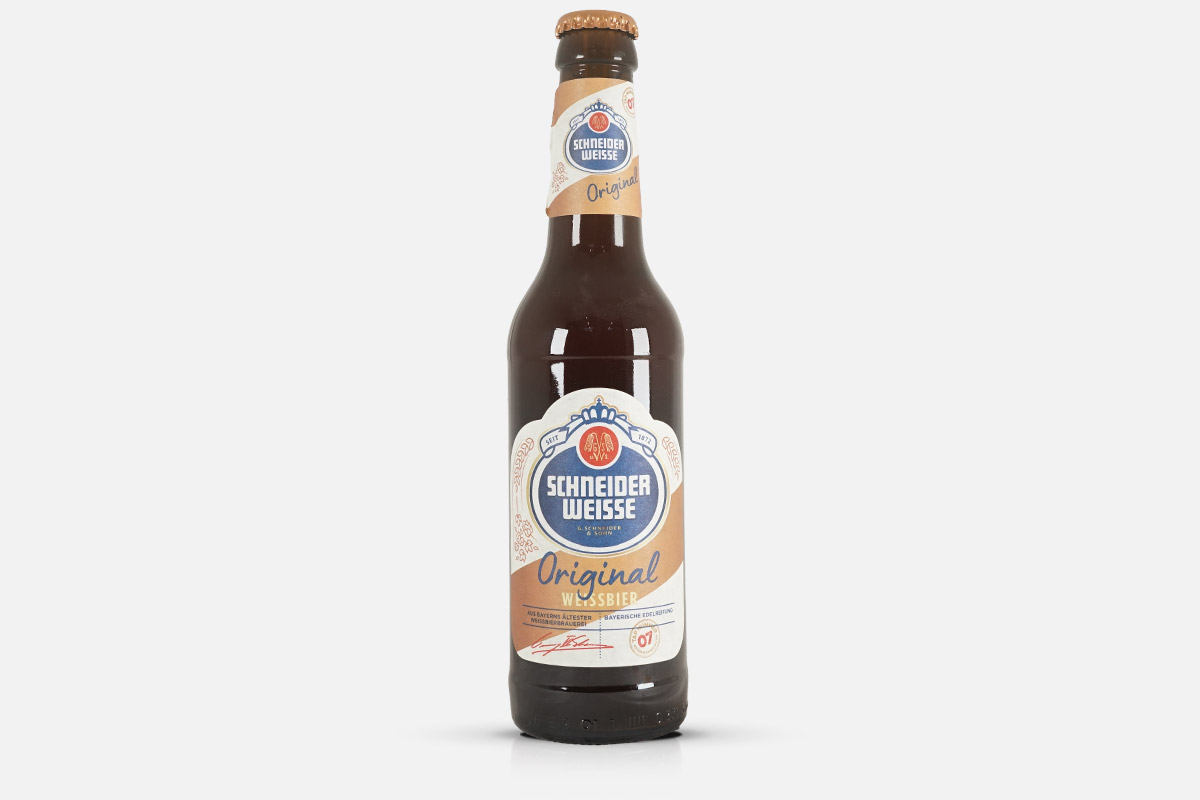 Bierflasche, Original, Schneider Weiß, braun, Etikett, Bier, Original, Schneider, Flasche, Braun, Bier, Original, Schneider Weisse, Flasche, Helles, bier, flasche, schwarzbraun, original, weissbier, Bier, Original, Flasche, Brauwesen, Schneider Weiße