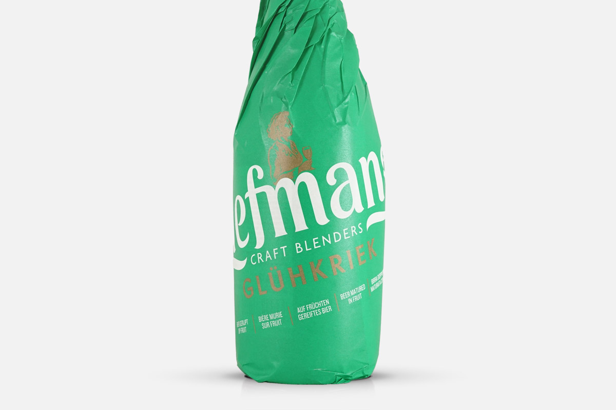 Flasche, Glühkriek, Spezialbier, Biersorte, Grüner Farbton, Flasche, Glühkriek, Bier, Grün, Kleeblatt-Design, Flasche, Glühkriek, Craft Blender, Grün, Bier, Flasche, Gewürz-/Bierflasche, grün, Umverpackung, Glühkriek, Flasche, Glühkriek, Bier, Sorte, Grün