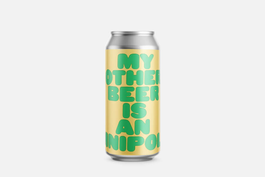Aluminiumdose, Weißes Getränkedose, Bier, grüne Schrift, große Typografie, Dosenbier, Bierdose, Can, Bier, Etikett grün, Text-Design, Kunstbier, Dosenbier, Weißbier, Kühles Getränk, Bierdose, Kunstvoller Druck, Dosen, Bier, Aluminiumdose, Gelb, Grün