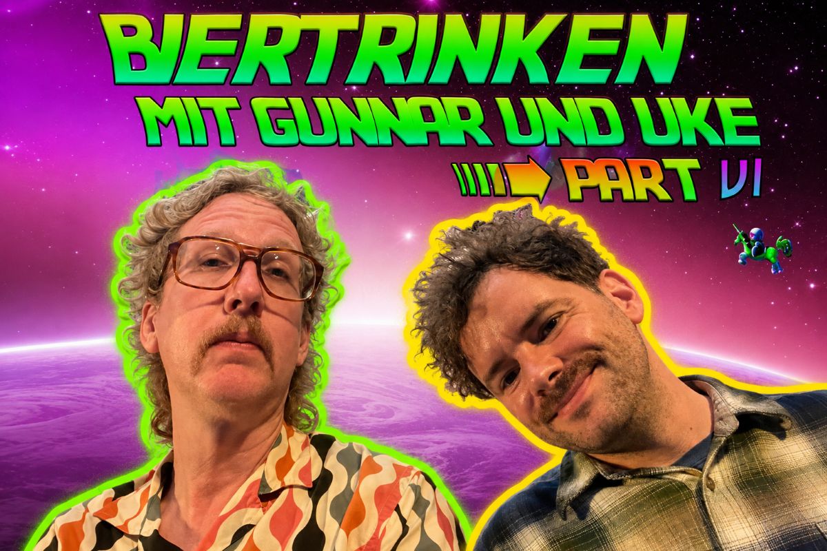 liquid, space, plakat, zwei_men, leuchtende_umrandung