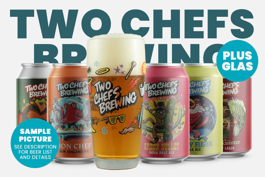 Two Chefs Brewing Craft Beer Paket + Glas