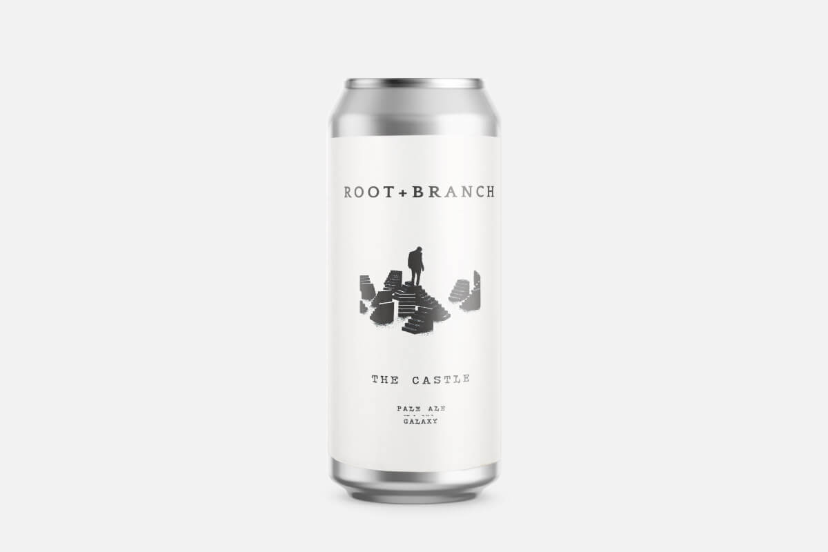 Dosenbier, Pale Ale, The Castle, The Castle Pale Ale, Galaxy, Pale Ale, The Castle, Weiße Dose, Bierdose, Galaxy, Aluminiumdose, Pale Ale, The Castle, Root + Branch, Galaxy, Kastenbier, Pale Ale, The Castle, Galaxy, Helle Farbe, dosen, bier?, image