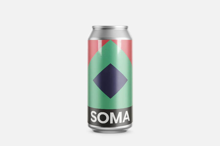 Getränkedose, Aluminiumdose, Kastenform, Soma, Design-Dose, Dosen, SODA-Dose, Getränkedose, Diamantmuster, SOMA, aluminium can, Energie-Drink, geometrisches Muster, grünes Diamantmuster, SOMA, Dosen, Soma, Aluminiumdose, Kunststofffrei?, Bier?