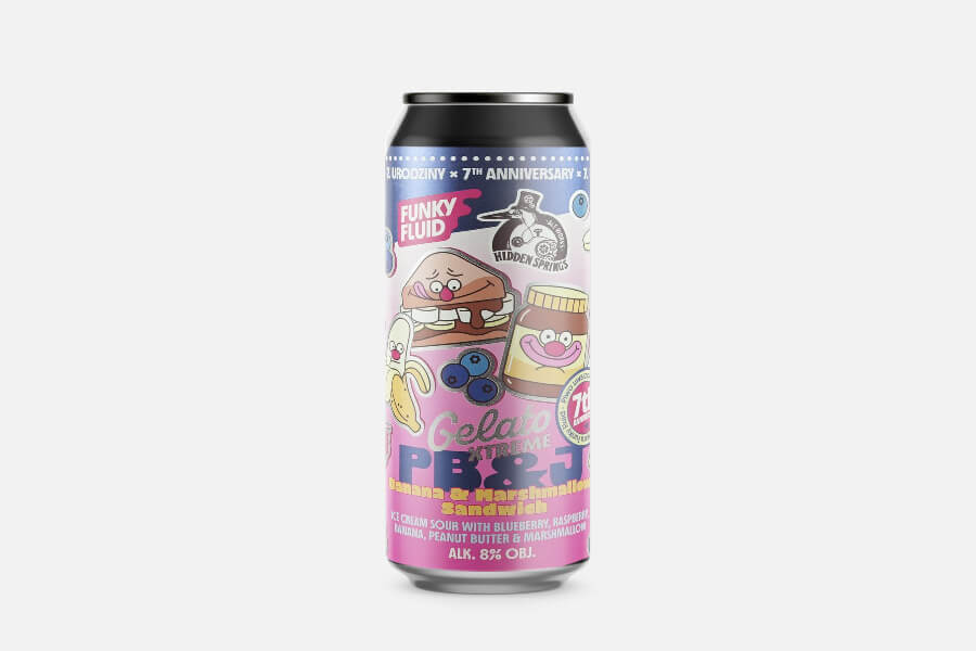 Funky Fluid - Gelato XTREME: PB&J Banana Marshmallow Sandwich (Hidden Springs Collab)