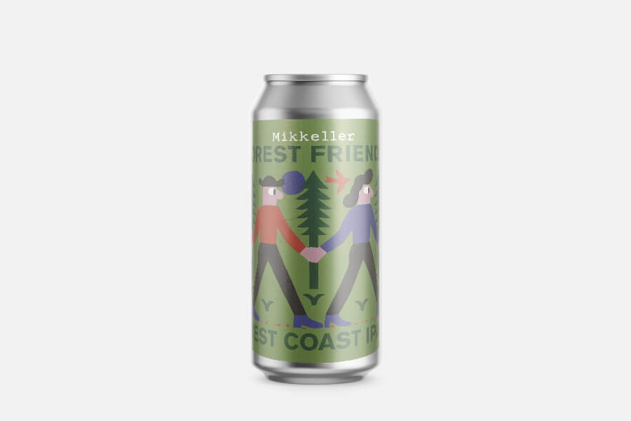 aluminiumdose, bier, dosenetikett, waldmotiv, kunstdesign, can, Grün, Forest Friends, IPA-Bier, Craft-Bier, Bierdose, Aluminiumdose, Bier, Helles, Forest Friends, can, bierdose, aluminiumdose, waldfreunde, grüne etikette, can, ed, mikkeller, forest, ipa