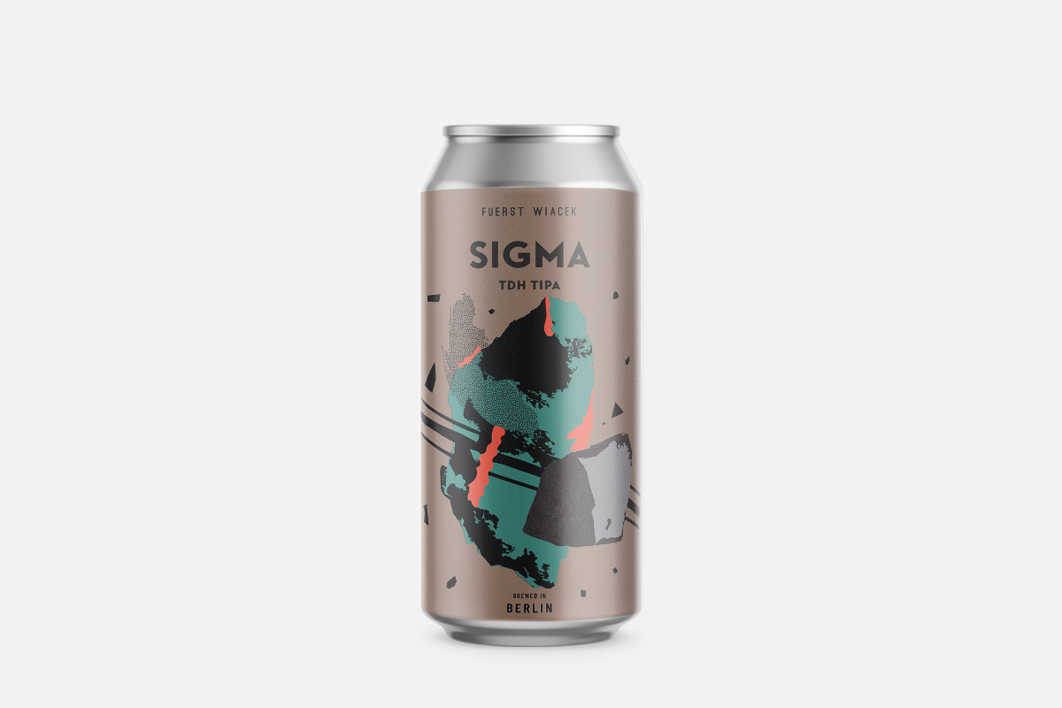 bier, aluminiumdose, abstraktes design, türkis, rosa-beige