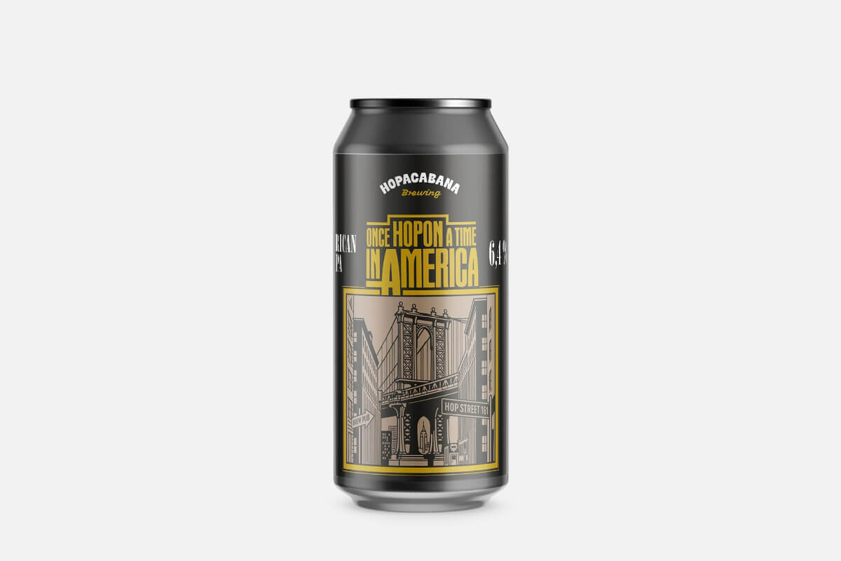 Bierdose, Aluminiumdose, Hopfen, Label Kunst, Schwarz-Gold, Bierdose, Aluminiumdose, dunkles Etikett, Brücken-Stadt-Szene, Hop Street 161, Hopfenaroma, Craft Beer Dose, Bierdose, New York Motiv, Brooklyn Straßenszene, Getiliste, Hopstreet?, image tags