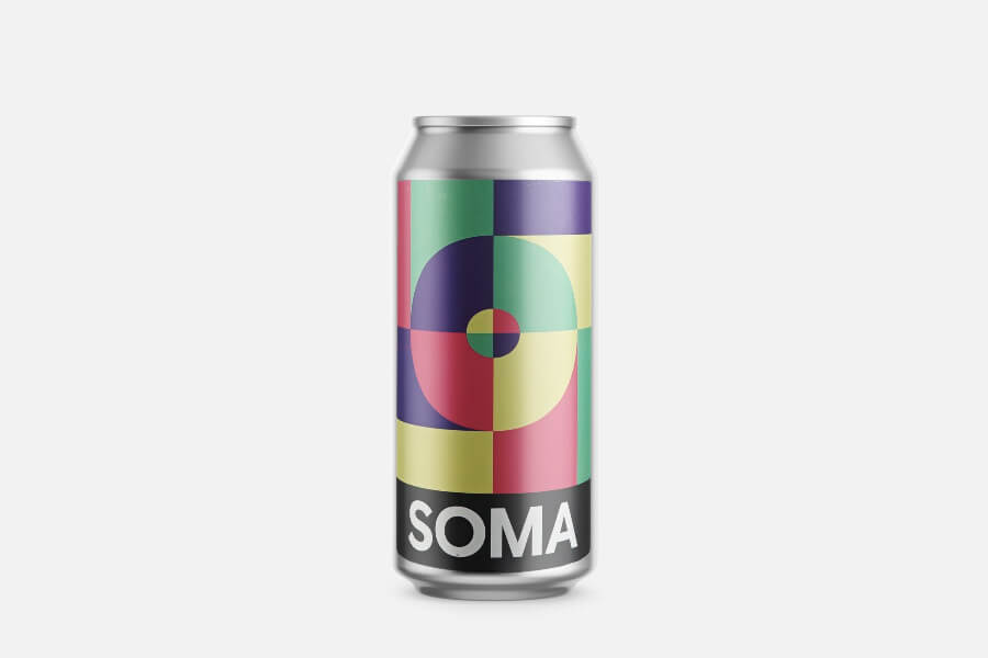Bierdose Soma Grit Kreis Bunt 0,44l