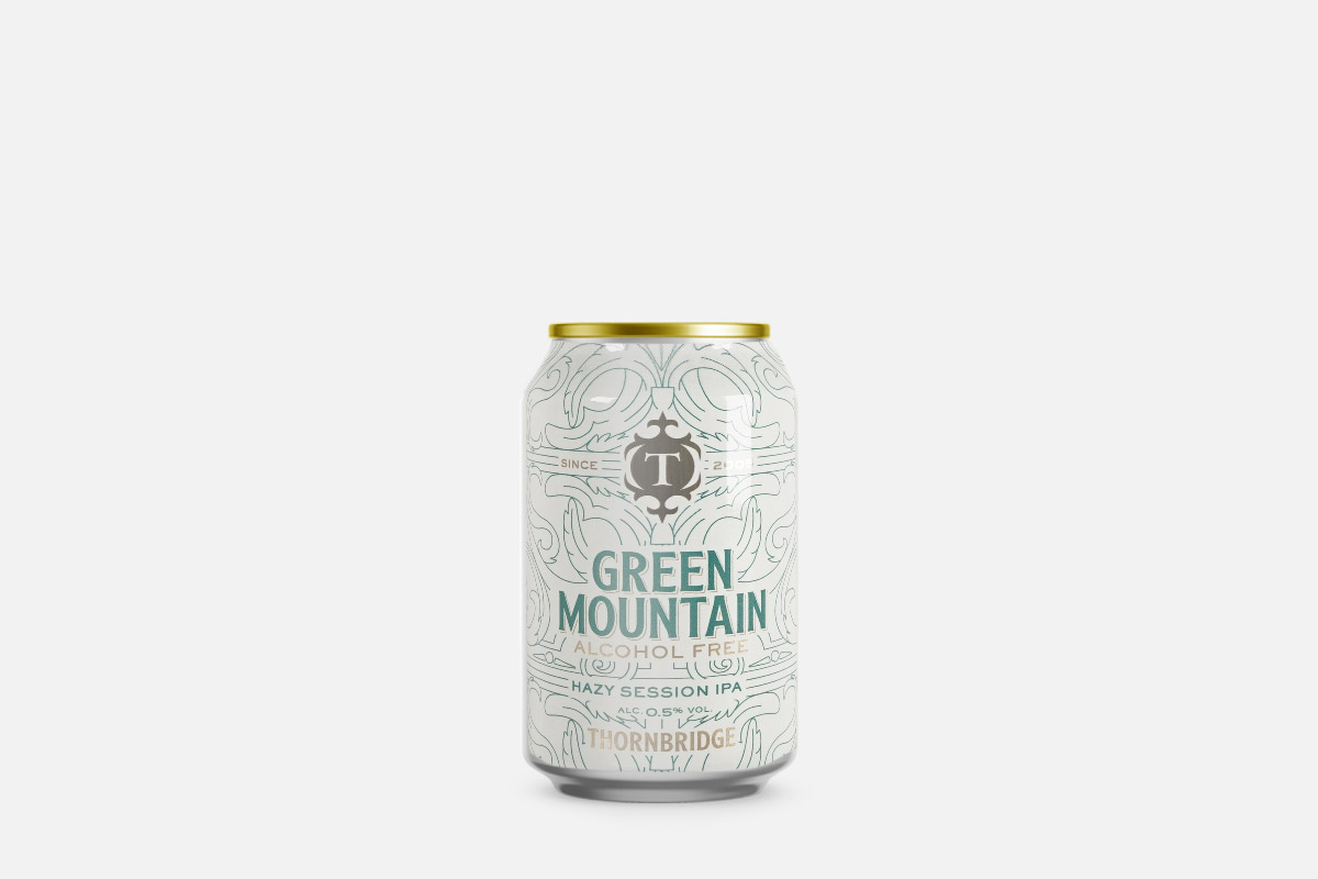 Aluminium-Dose, Bierdose, IPA, Grüner Mountain, Thornbridge, alkoholfreies bier, haltbare dose, grün, hazy ipa, thornbridge, alkoholfreies, Bierdose, Green Mountain, Hazy IPA, Thornbridge, Aluminiumdose, Bier, IPA, Green Mountain, Alkoholfrei