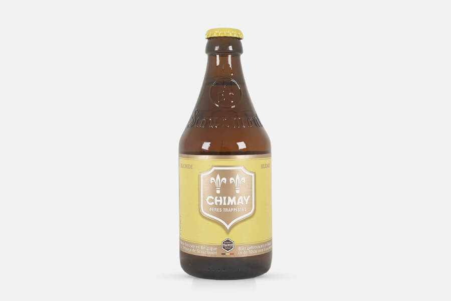Bierflasche, Chimay, Blondbier, Etikett Gelb, Flasche mit Verschluss, Bierflasche, Braun, Etikett, Chimay, Belgien, Bier, Flasche, Etikett, Chimay, Belgisch, Bier, Flasche, Chimay, Belgisch, Lager, bier, flasche, braun, etikett, inhalt