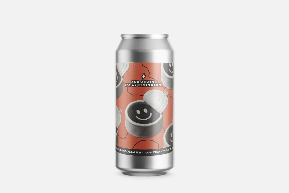 Aluminiumdose, IPA, Hefegetreide, Rivington, Kunst-Label, IPA, Ale, Dose, Grafik, Smiley, Aluminiumdose, IPA, Kellerkollektion, Smiley-Motiv, Oberflächenetikett, aluminium can, beer can, pink label, smiley cup, hip beer, IPA, Bier, Dosen, Etikett, Muster