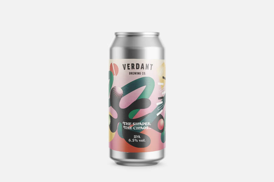 IPA, Bierdose, Dosenbier, notables Etikett, künstlerische Gestaltung, IPA, Craft beer, Can, Label art, Colorful design, IPA, Bierdose, Verdant Brewing, farbige Etikett, 6,5% vol, IPA, Bier, Dosen, Etikettenkunst, Verdant Brewing Co