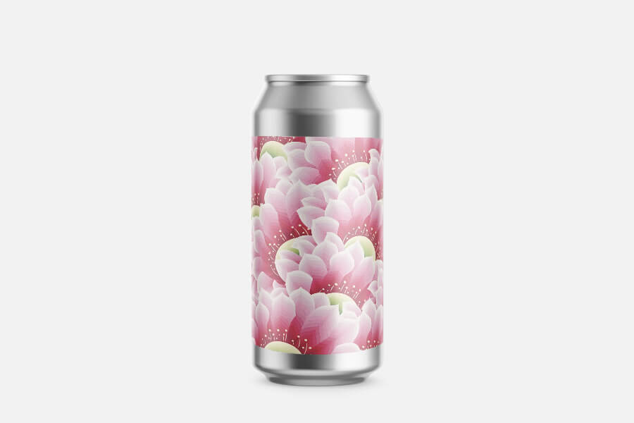 Aluminium-Dose, Getränkedose, Rosenblüten, Blumenmuster, Metallisch-silbern, getränkedose, aluminiumdose, pinke blumen, blütenmuster, maßgefertigte dose, Aluminiumdose, Getränkedose, Blumenmuster, Pink, Spiralenfarben, dosen, Blume, pink, Zylinder, Dose