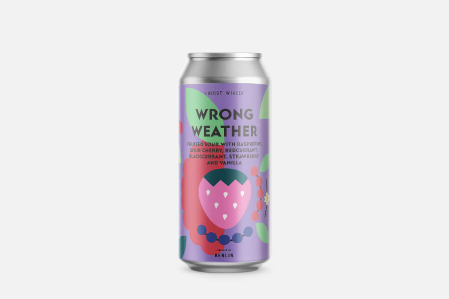 alkoholisches Getränk, Dosenbier, Fruchtig, Purple-Label-Design, Kirsch-Geschmack