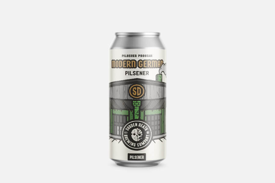 Pilsener, Bierdose, Modern German Pilsener, Gestreiftes Design, Helles Bier, Pilsener, Bierdose, Modern German, Etikett, Brauerei-Design, Pilsener, Bierdose, Moderner German, Etikett, Brauen, Pilsener, Pale ale, Bierdose, Modern German, Etikett-Design