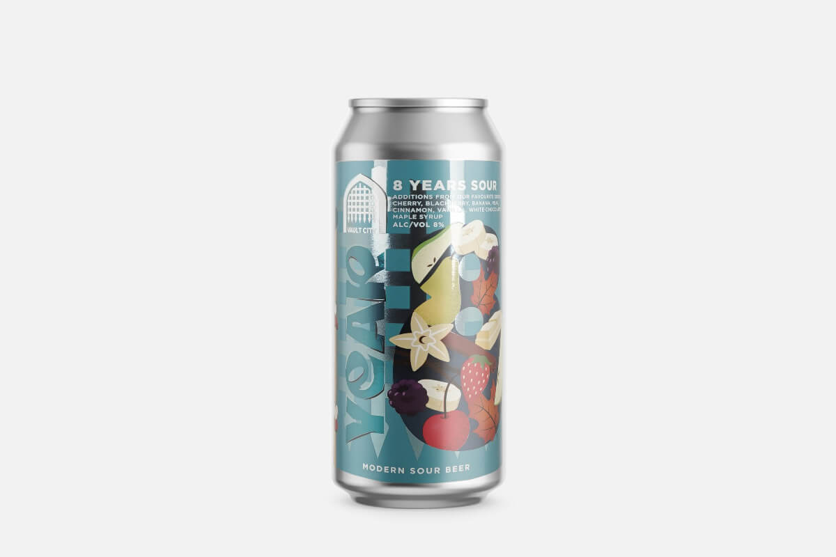 can, bier, sauer, etikett, fruchtgeschmack, Sourbier, Alkoholgehalt, Fruchtig, Dose, Etikettenkunst, Sourbier, Dosenbier, 8% Alc., Fruchtaroma, Modernes Sourbier, modern, sour beer, fruchtig, Dosengetränk, Alkoholisches Getränk