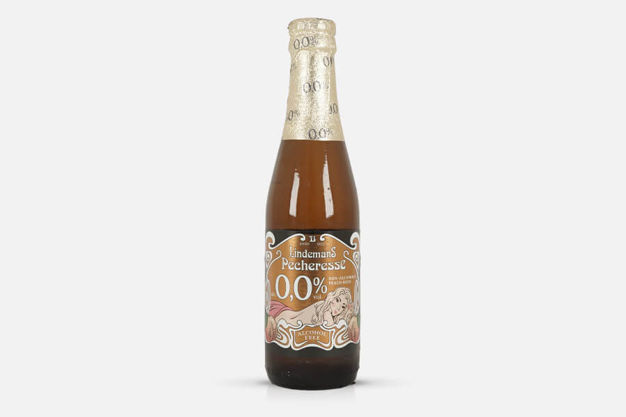 Non-alkoholisches Bier, 0,0% ABV, braune Flasche, Foliendeckel, Etikettendesign, Sekt, Alkoholfreier, Bierflasche, Glasflasche, 0,0%, Alkoholfreies Bier, Pechersesse, Bierflasche, Lindemans, 0,0% vol, Sekt, Bierlikör, 0,0%, Flasche, Etikett
