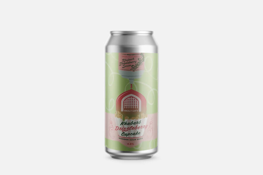 Vault City - Rhubarb Drizzleberry Cupcake