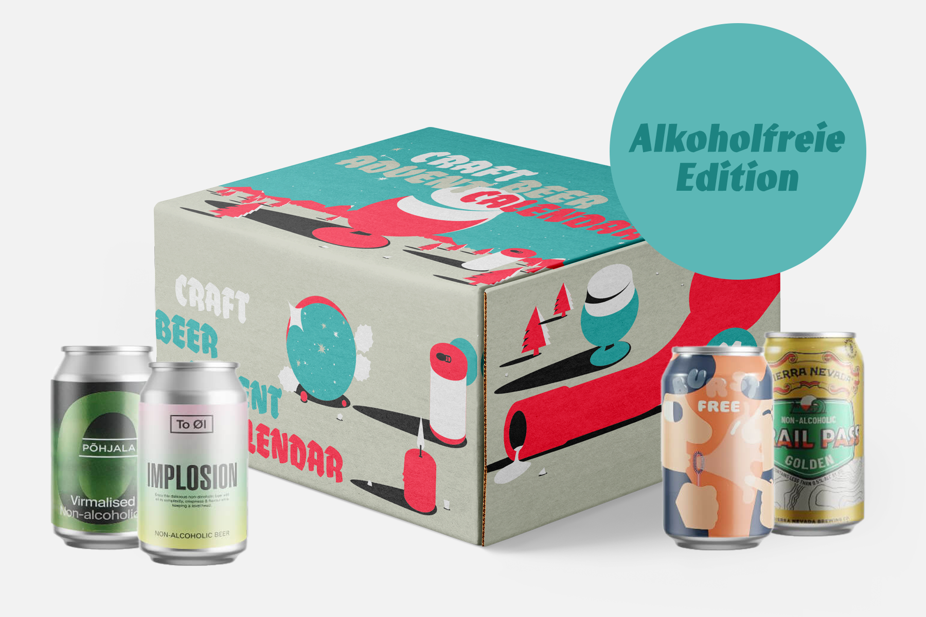 Craft beer box, Non-alcoholic, Bierdose, Sortierte Dosen, Bunte Verpackung