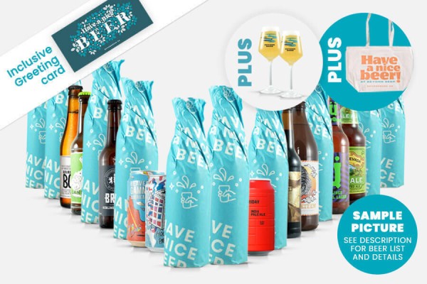 Craft Beer Geschenkpaket Premium -20 Biere - 2 Gläser - 1 Tasche