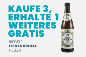 Riegele Feines Urhell 3+1 Aktion